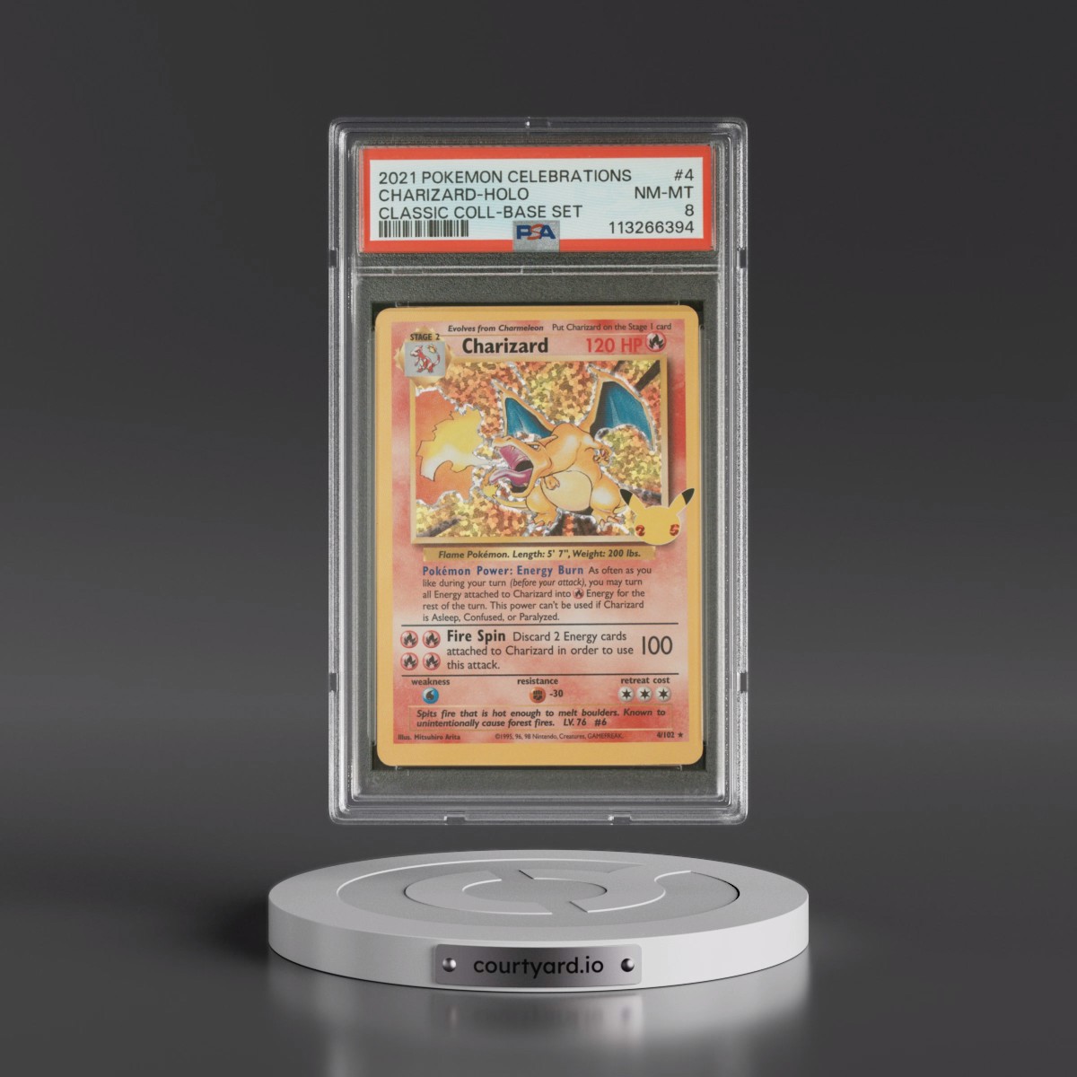 2021 Pokémon Celebrations Classic Collection Charizard - Holo #4 PSA 8