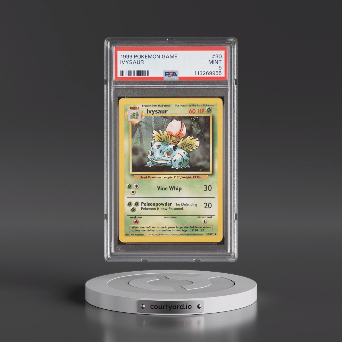 1999 Pokémon Game #30 Ivysaur (PSA 9 MINT)