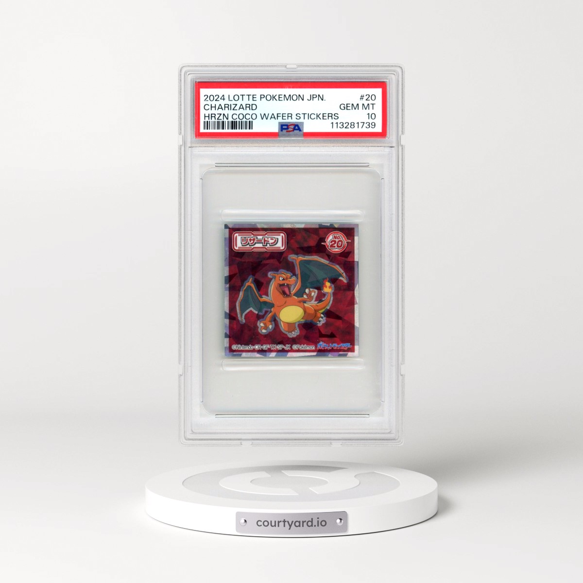 2024 Lotte Pokémon Japan Horizons Coco Wafer Stickers #20 Charizard (PSA 10 GEM MINT)