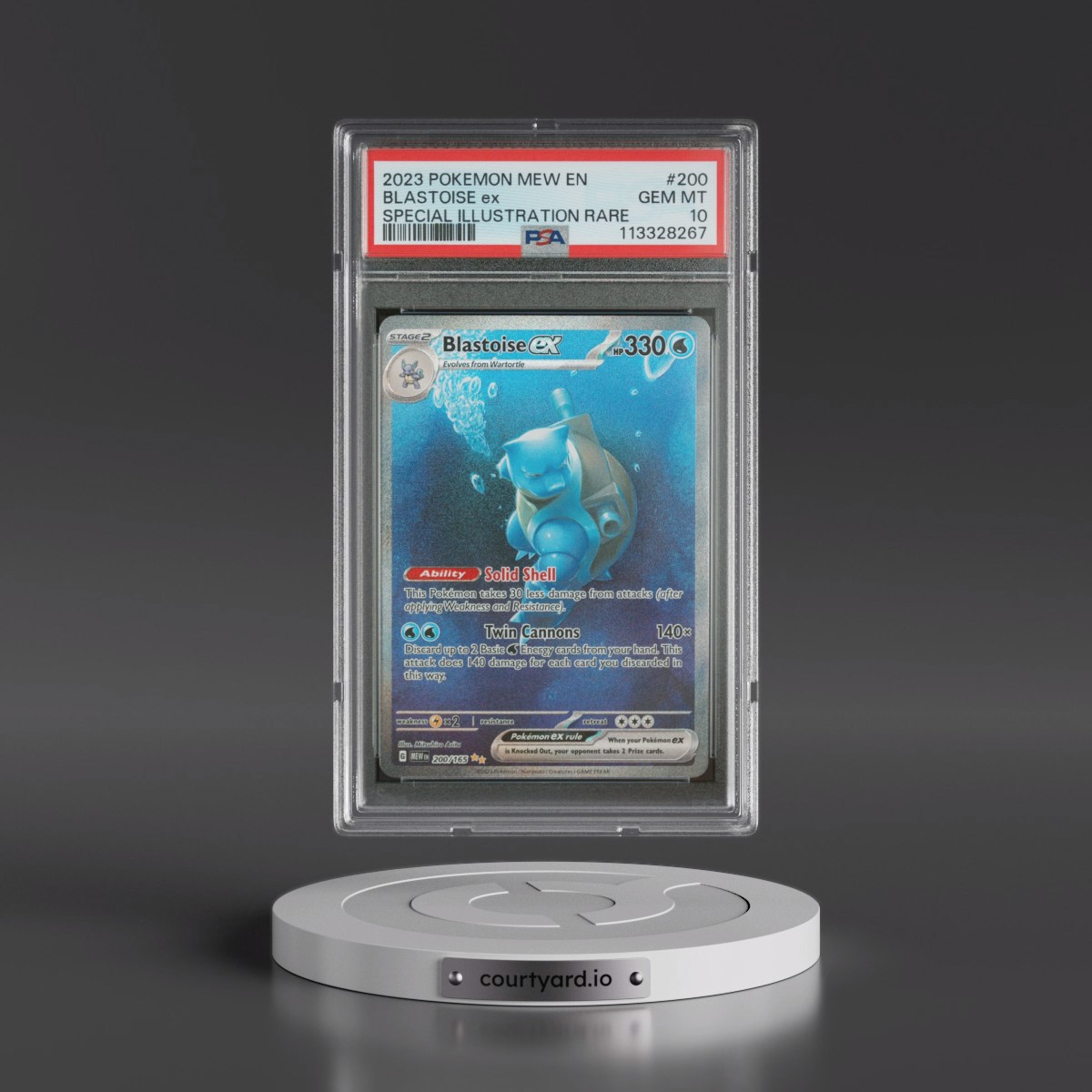 2023 Pokémon Mew EN-151 #200 Blastoise EX - Holo Special Illustration Rare (PSA 10 GEM MINT)