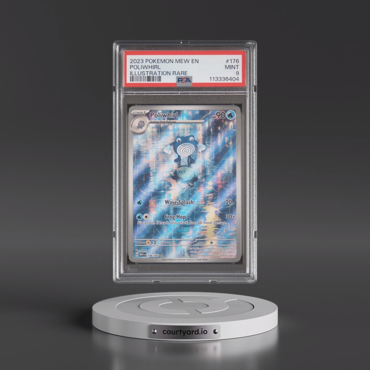 2023 Pokémon Mew EN-151 #176 Poliwhirl - Illustration Rare (PSA 9 MINT)