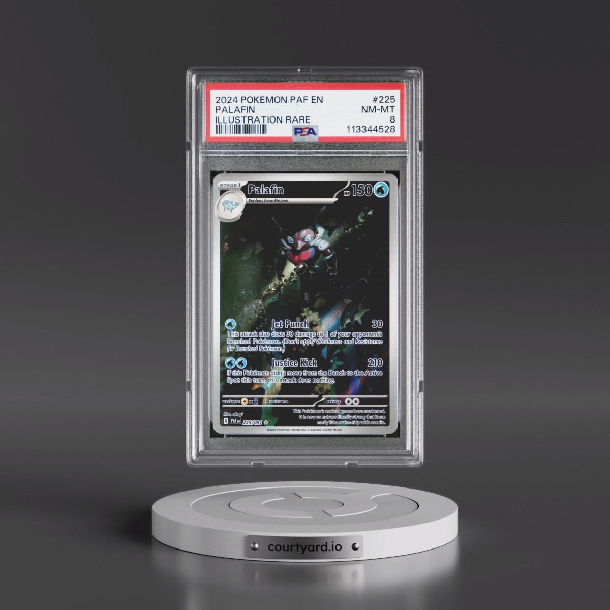 2024 Pokémon Paf EN-Paldean Fates #225 Palafin - Illustration Rare (PSA 8 NM-MT)