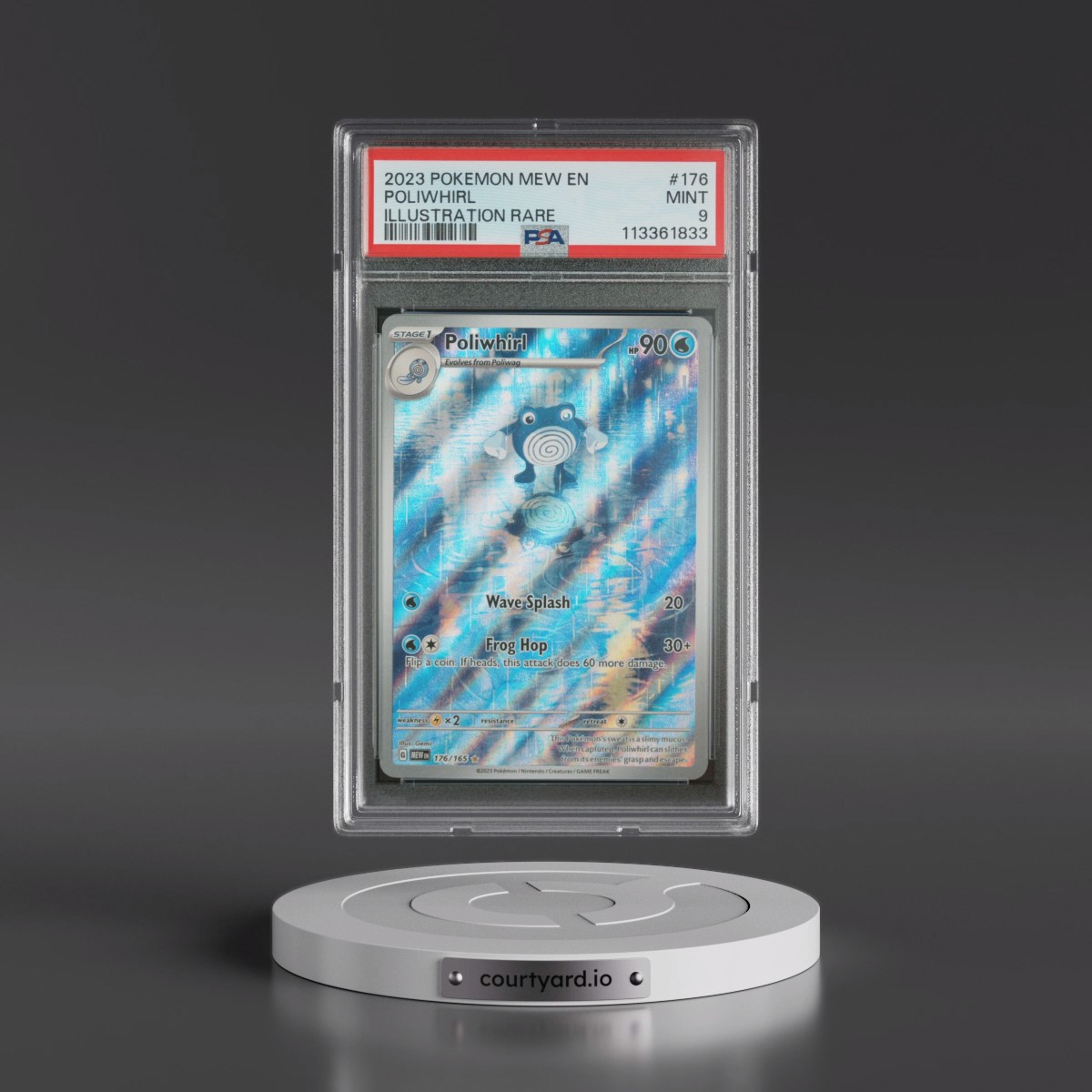 2023 Pokémon Mew EN-151 #176 Poliwhirl - Illustration Rare (PSA 9 MINT)