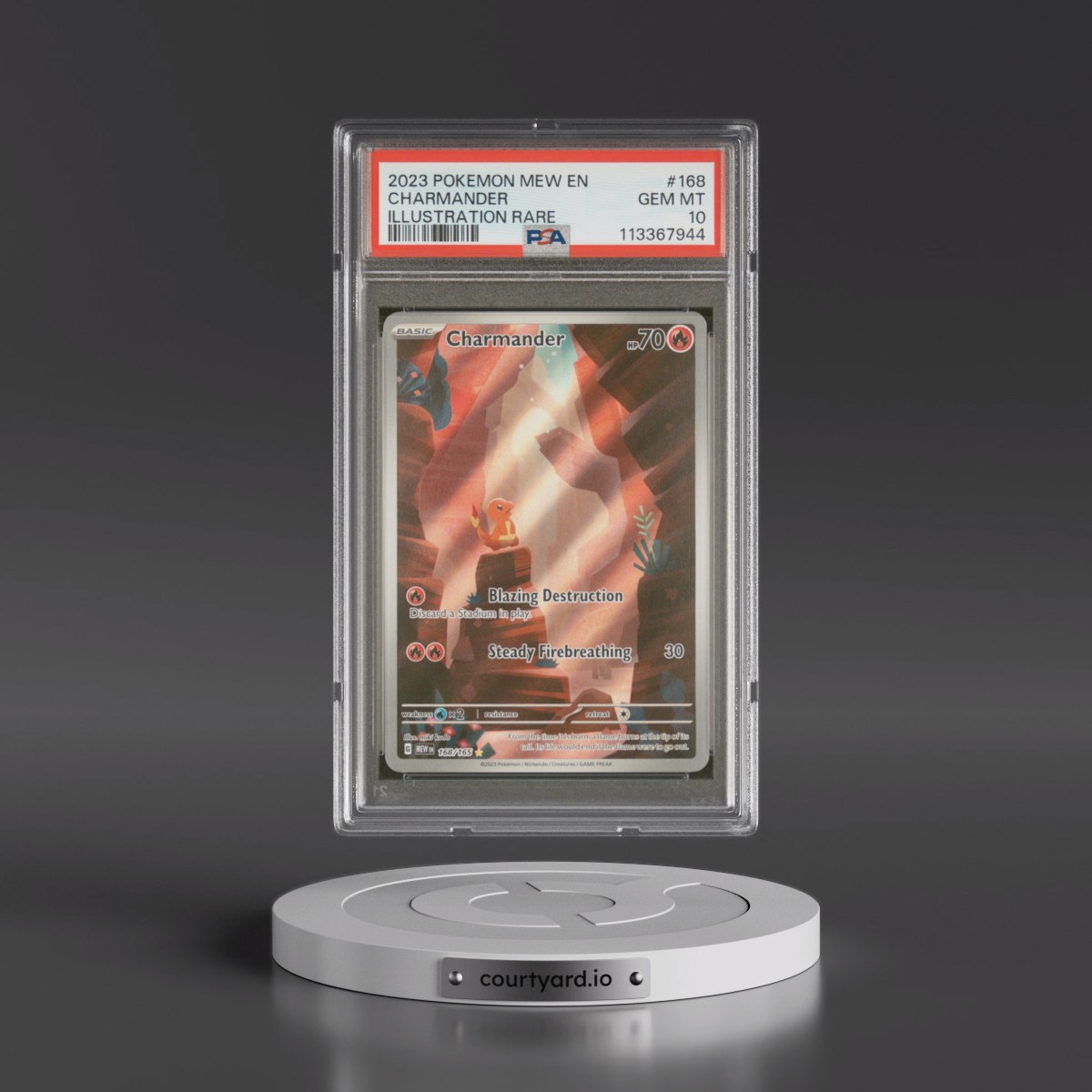 2023 Pokémon Mew EN-151 Charmander - Illustration Rare #168 PSA 10