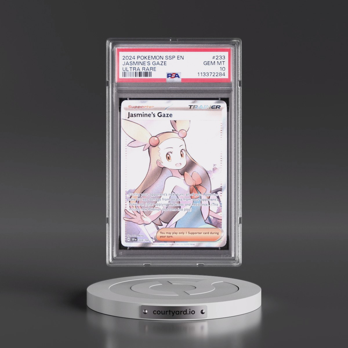 2024 Pokémon Ssp EN-Surging Sparks #233 Jasmine's Gaze - Ultra Rare (PSA 10 GEM MINT)