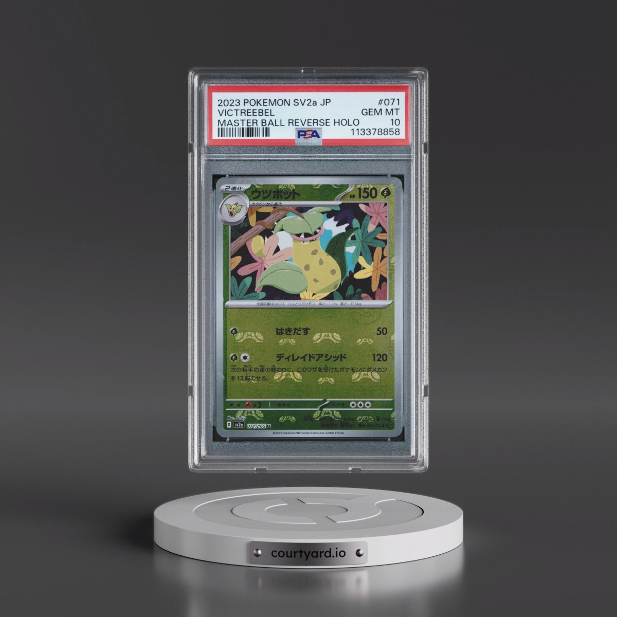 2023 Pokémon Sv2a-Pokémon 151 #071 Victreebel - Reverse Holo Master Ball (PSA 10 GEM MINT)