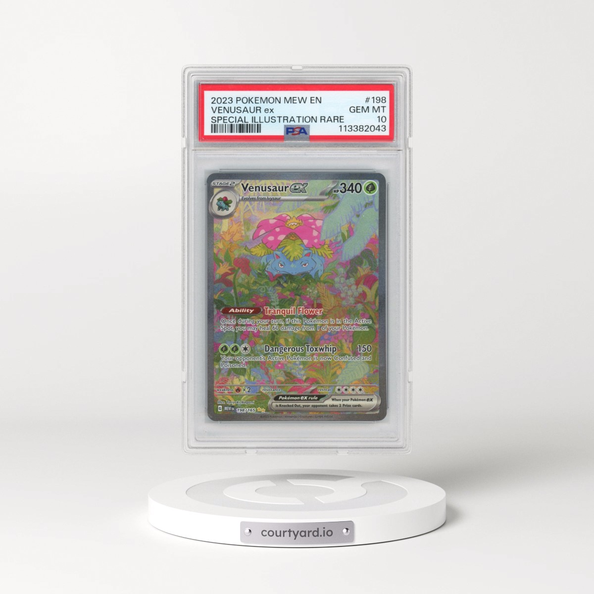 2023 Pokémon Mew EN-151 #198 Venusaur EX - Holo Special Illustration Rare (PSA 10 GEM MINT)
