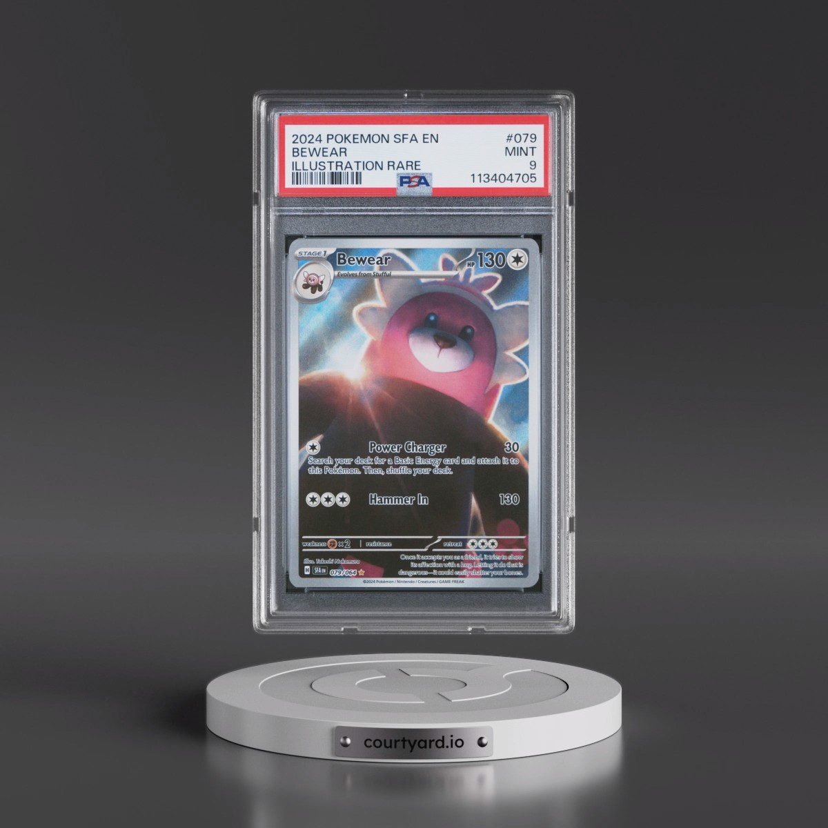 2024 Pokémon Sfa EN-Shrouded Fable #079 Bewear - Illustration Rare (PSA 9 MINT)