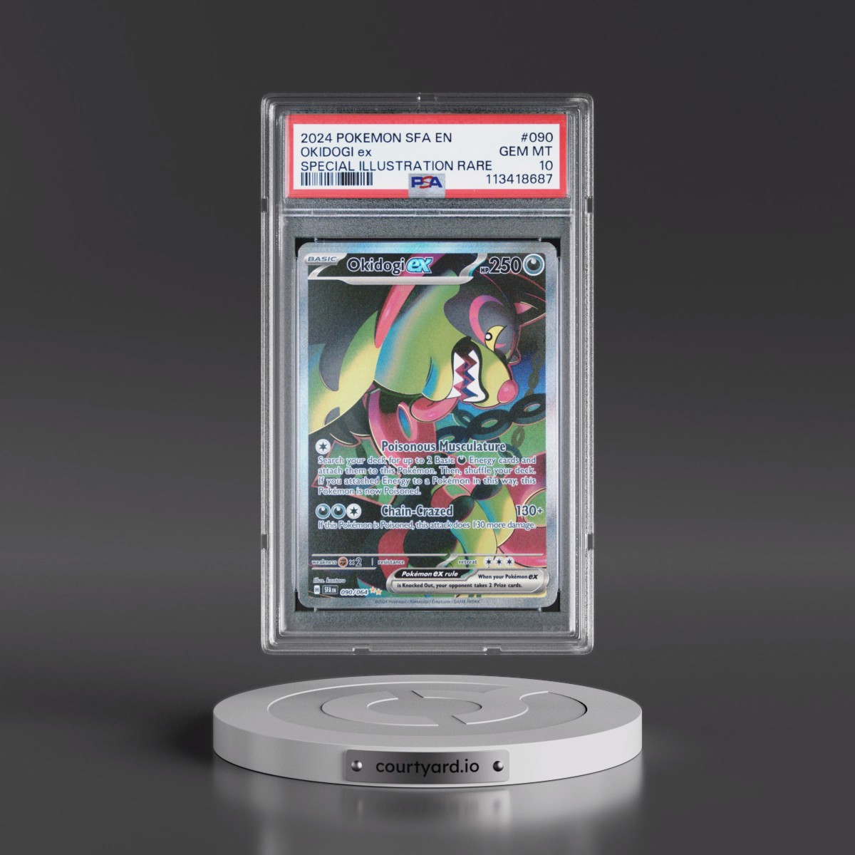2024 Pokémon Sfa EN-Shrouded Fable Okidogi EX - Holo Special Illustration Rare #090 PSA 10