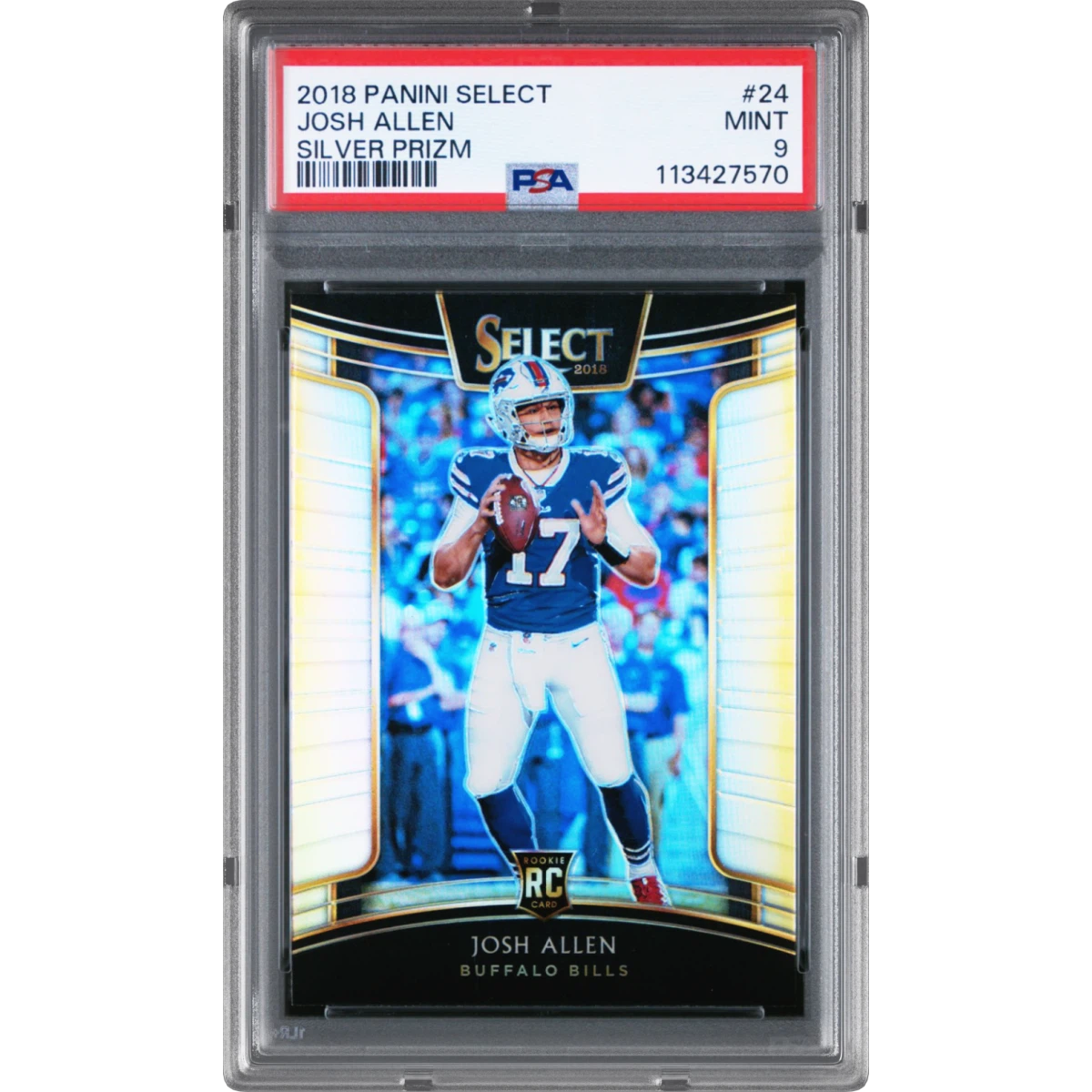 2018 Panini Select #24 Josh Allen - Silver Prizm (PSA 9 MINT)