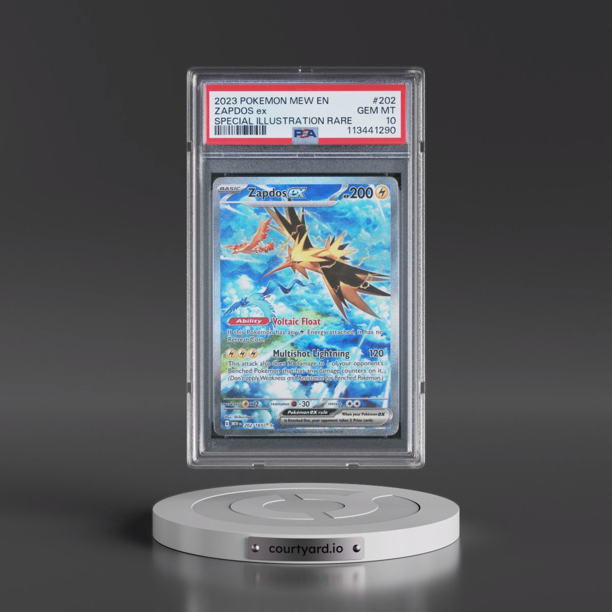 2023 Pokémon Mew EN-151 #202 Zapdos EX - Holo Special Illustration Rare (PSA 10 GEM MINT)