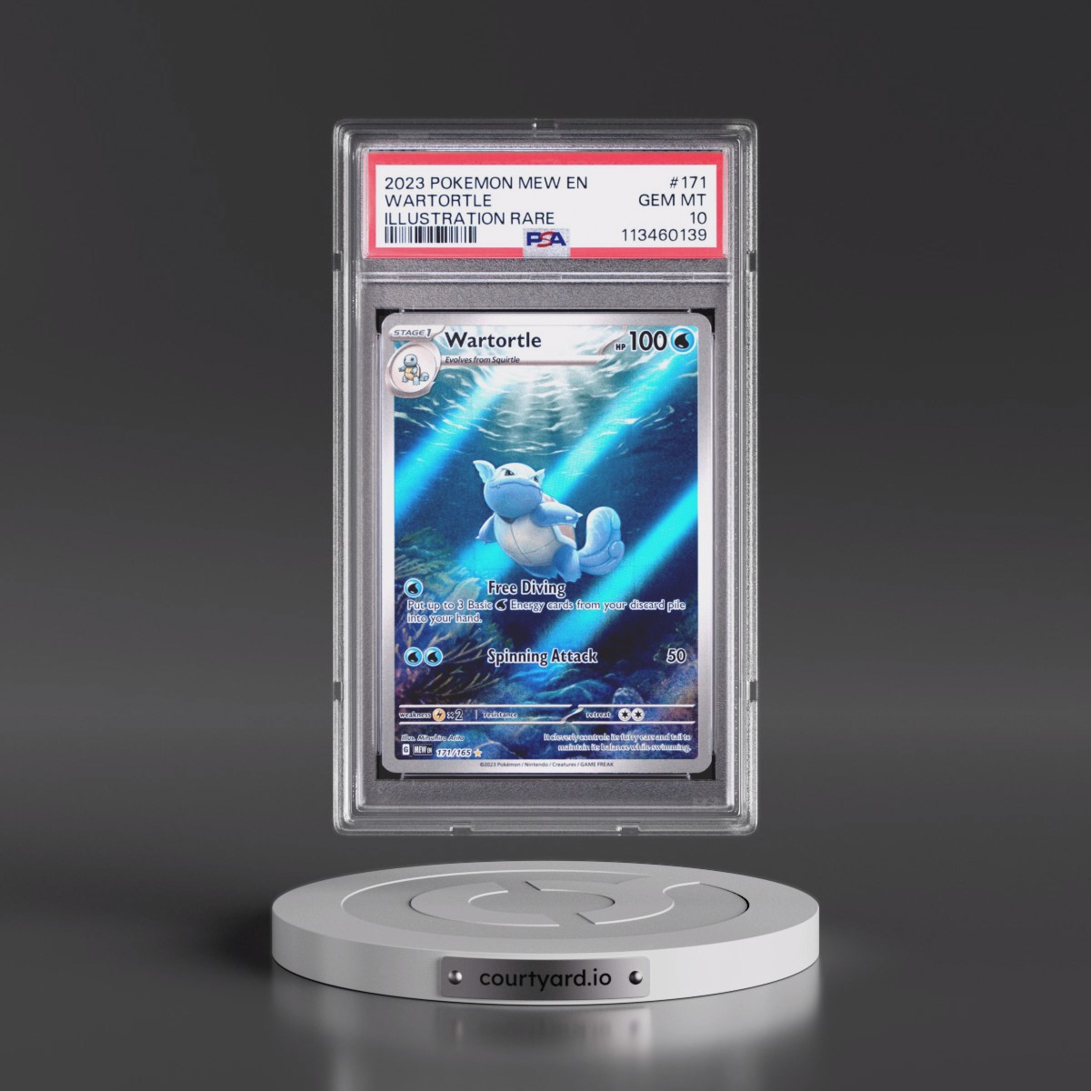 2023 Pokémon Mew EN-151 #171 Wartortle - Illustration Rare (PSA 10 GEM MINT)