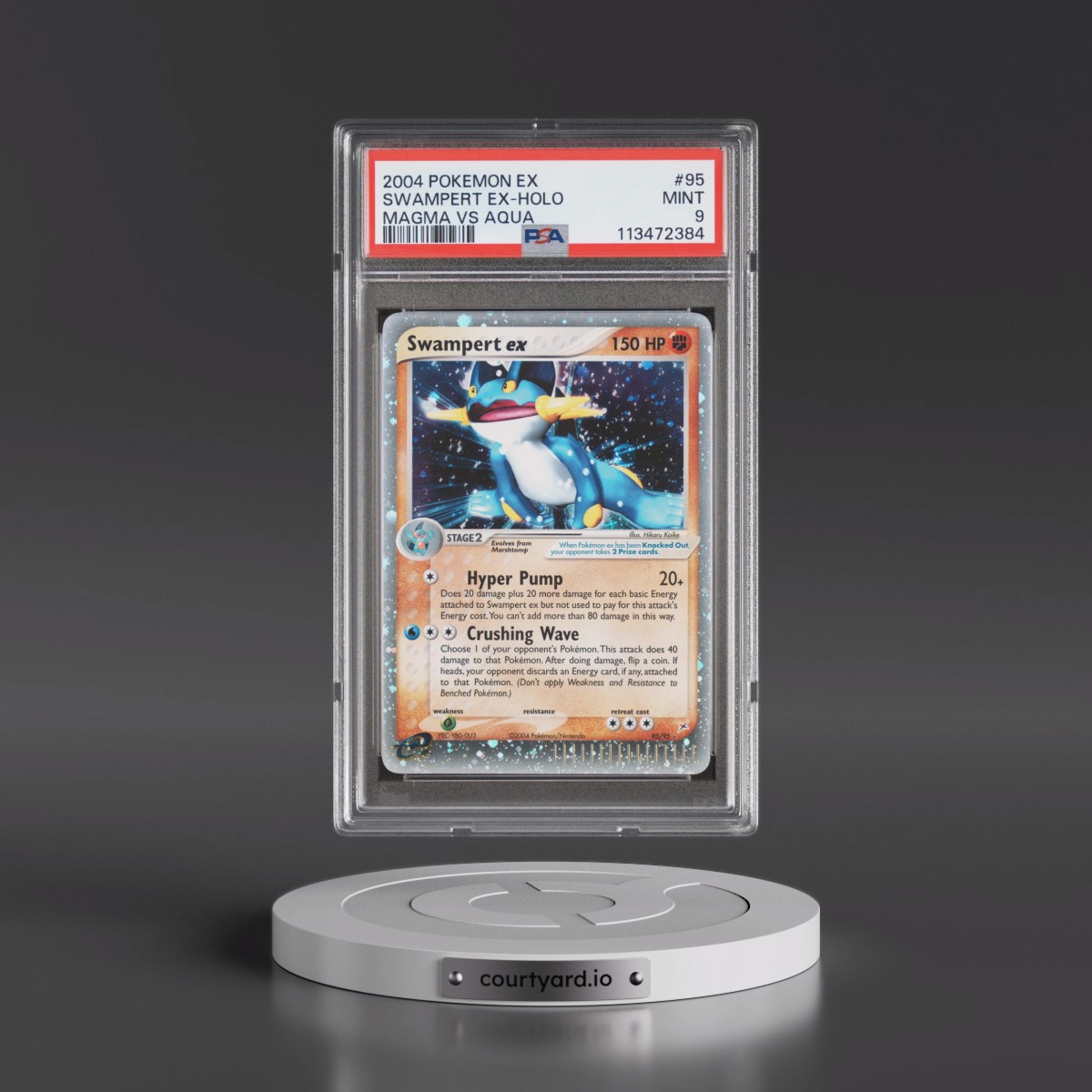 2004 Pokémon EX Team Magma VS Team Aqua #95 Swampert EX - Holo Holo (PSA 9 MINT)