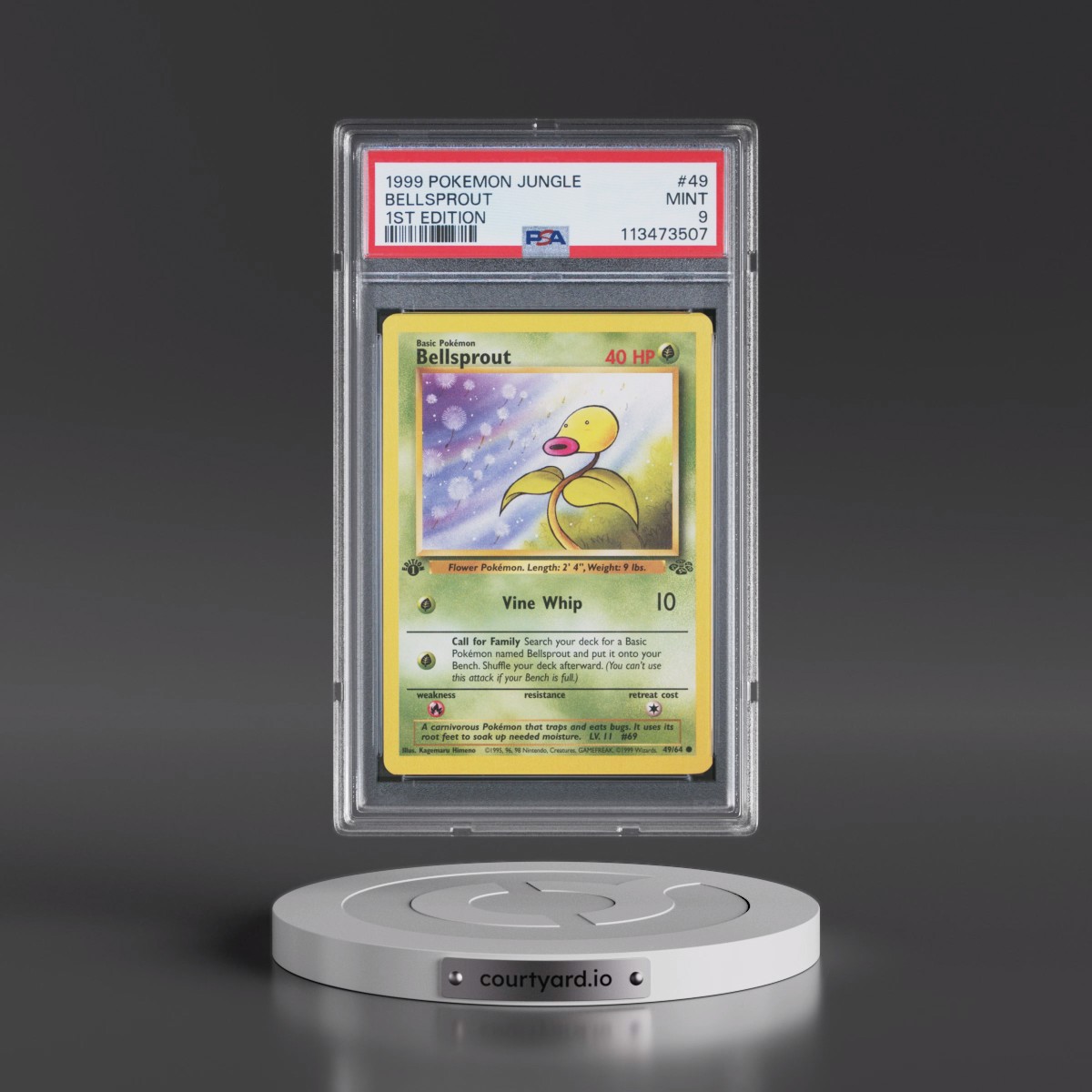 1999 Pokémon Jungle #49 Bellsprout - 1st Edition (PSA 9 MINT)
