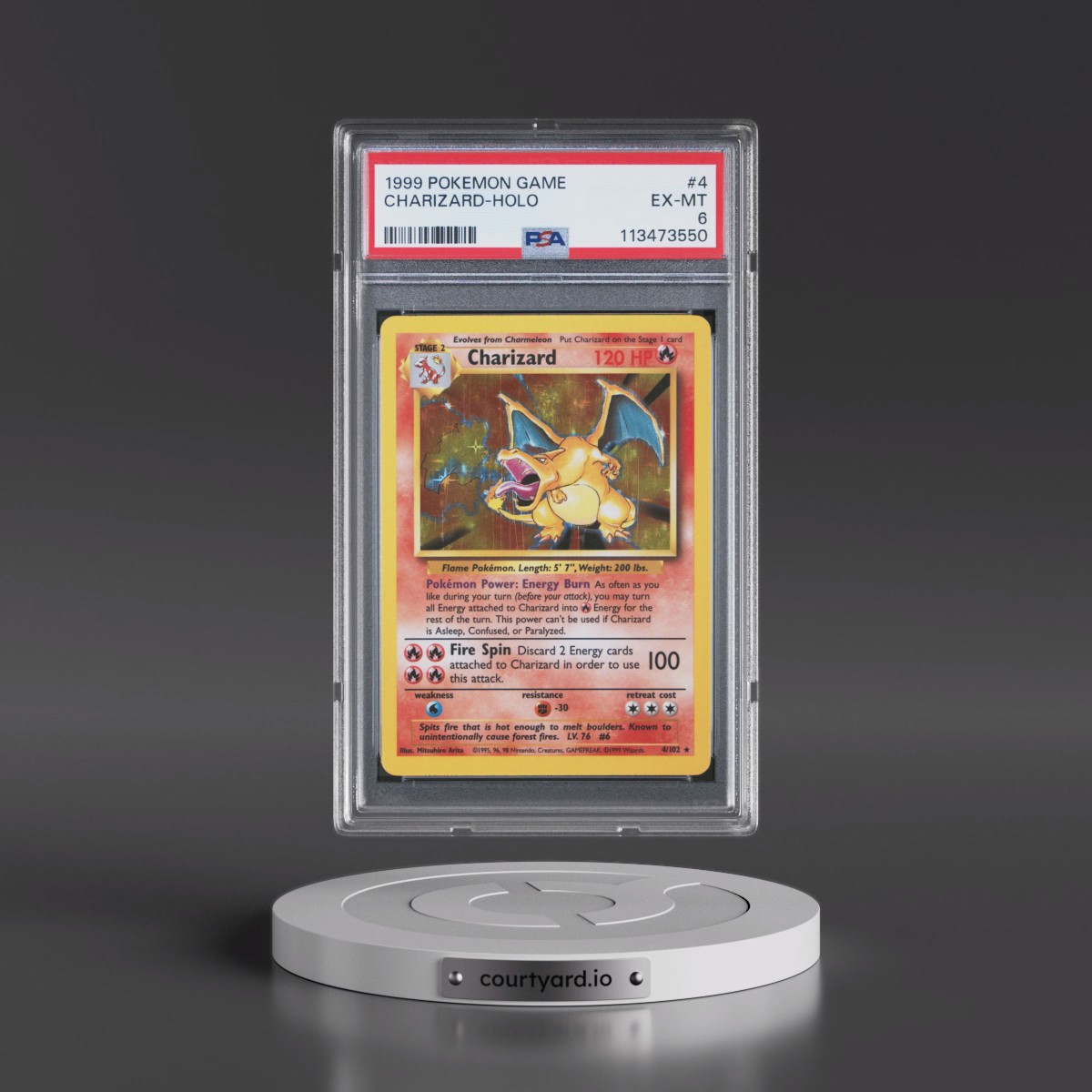 1999 Pokémon Game #4 Charizard - Holo (PSA 6 EX-MT)