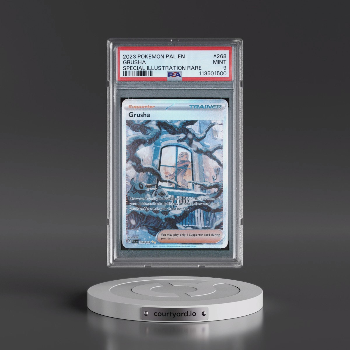 2023 Pokémon Pal EN-Paldea Evolved #268 Grusha - Special Illustration Rare (PSA 9 MINT)