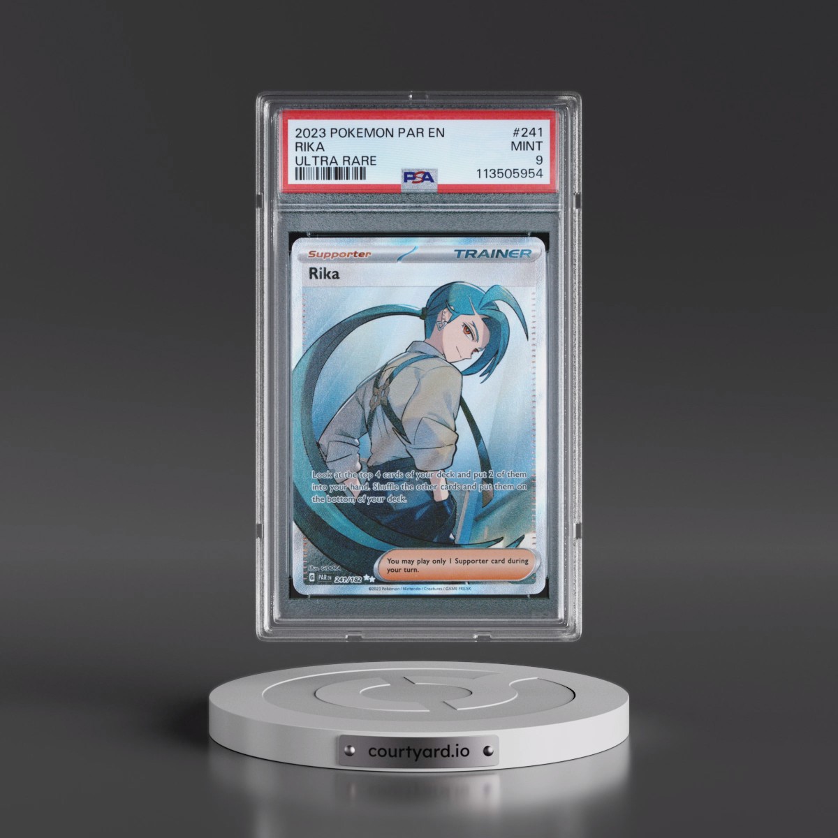 2023 Pokémon Par EN-Paradox Rift #241 Rika - Ultra Rare (PSA 9 MINT)
