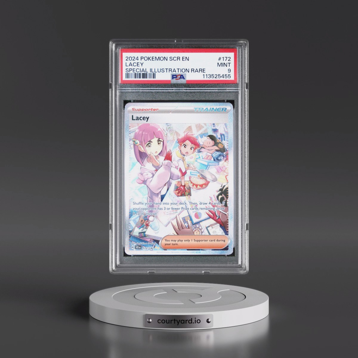 2024 Pokémon Scr EN-Stellar Crown #172 Lacey - Special Illustration Rare (PSA 9 MINT)
