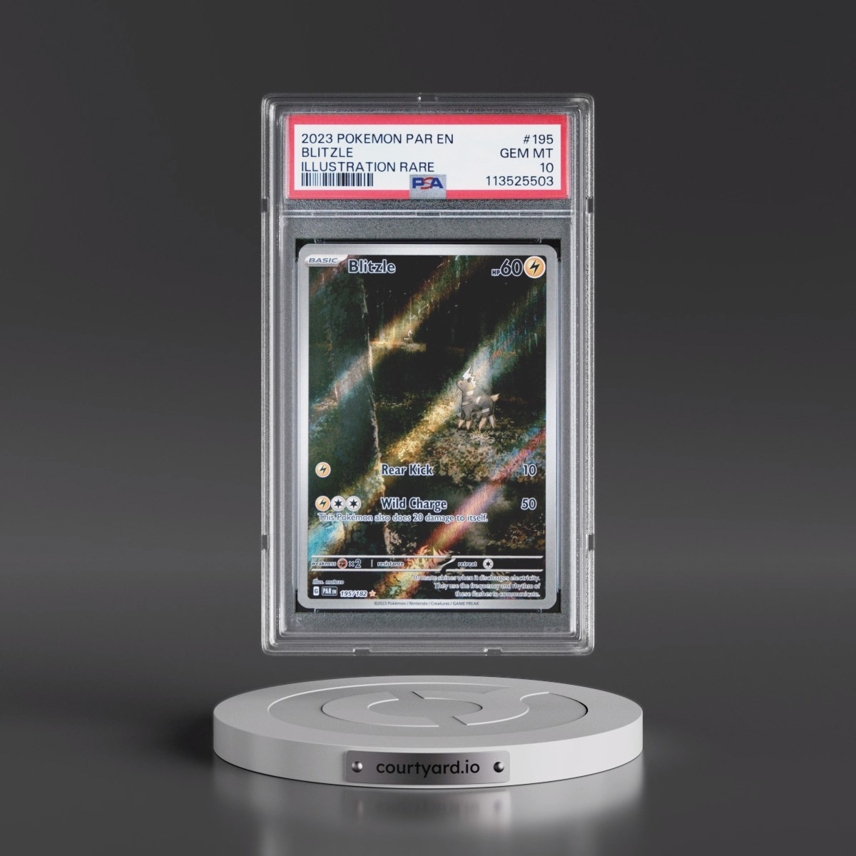 2023 Pokémon Par EN-Paradox Rift #195 Blitzle - Illustration Rare (PSA 10 GEM MINT)
