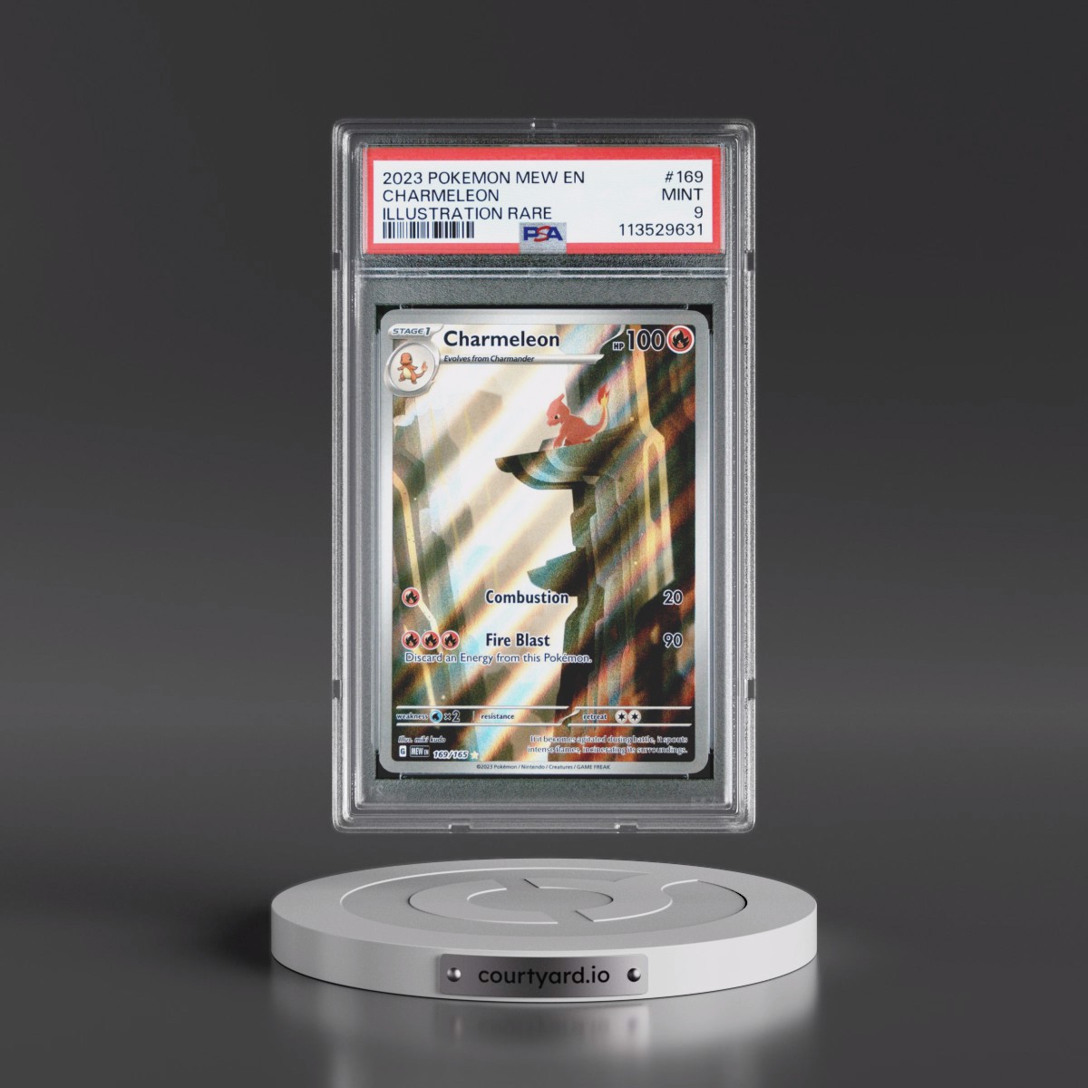 2023 Pokémon Mew EN-151 #169 Charmeleon - Illustration Rare (PSA 9 MINT)