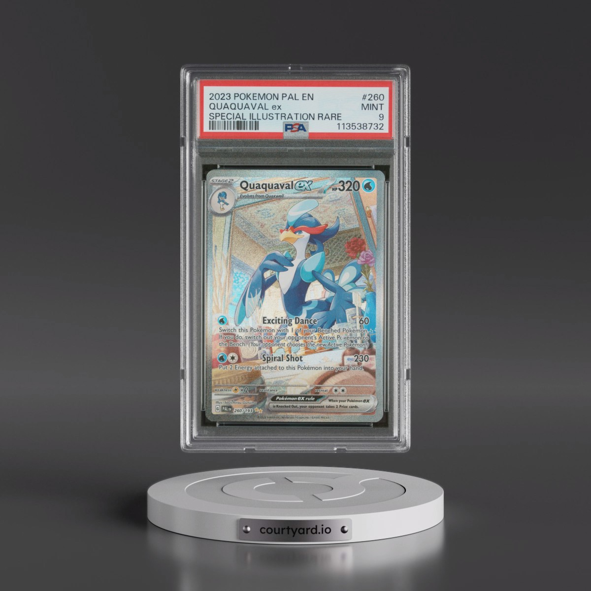 2023 Pokémon Pal EN-Paldea Evolved #260 Quaquaval EX - Holo Special Illustration Rare (PSA 9 MINT)