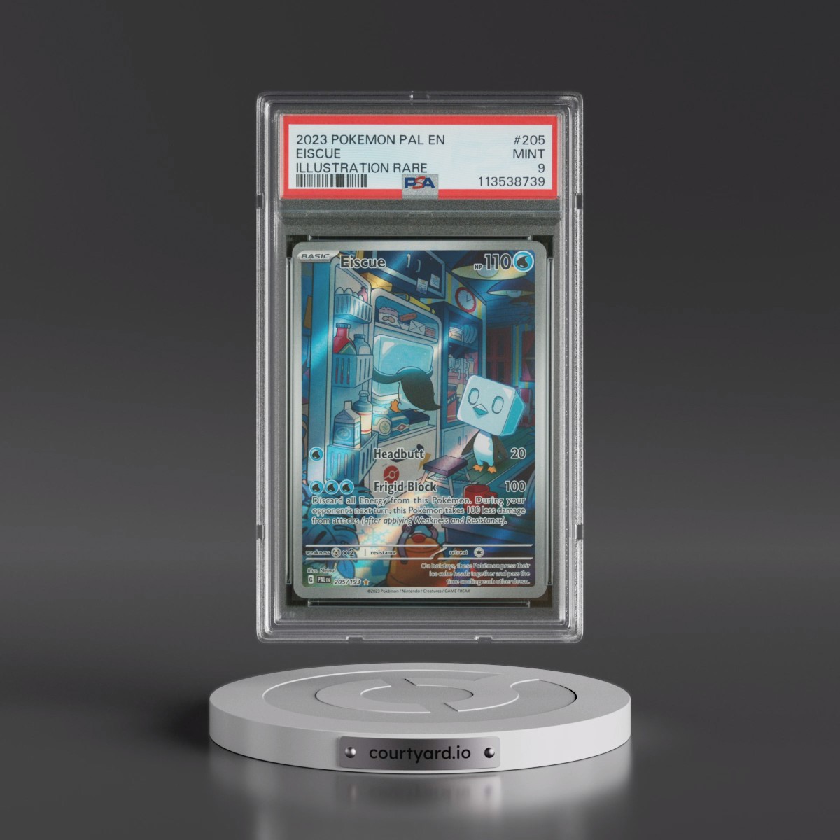 2023 Pokémon Pal EN-Paldea Evolved #205 Eiscue - Illustration Rare (PSA 9 MINT)