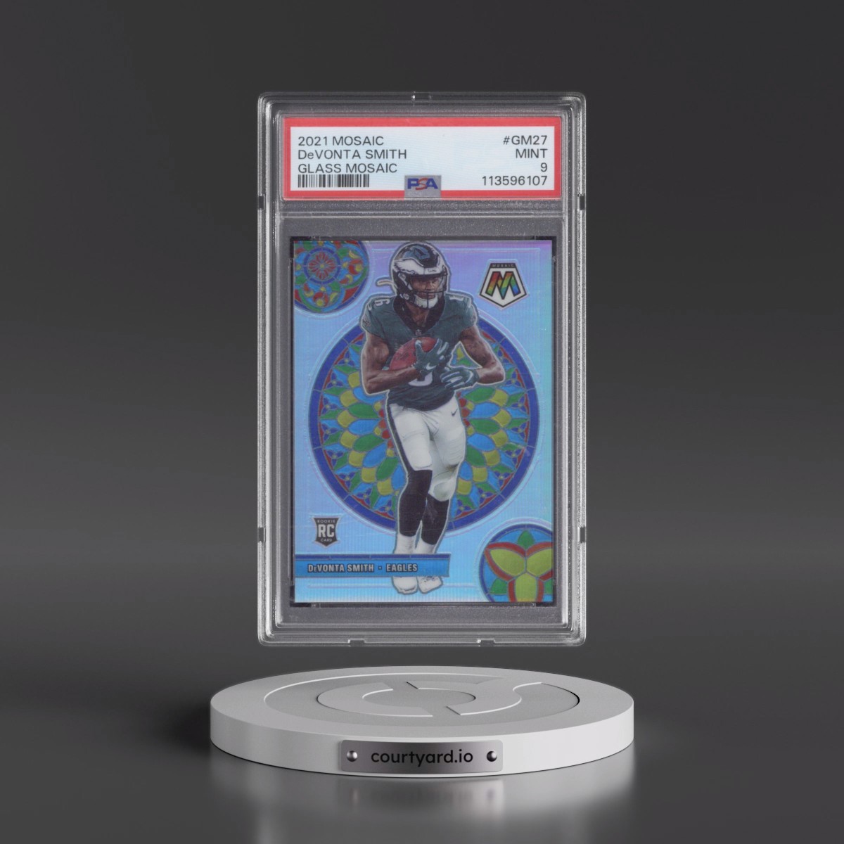 2021 Panini Mosaic Glass Mosaic #GM27 DeVonta Smith (PSA 9 MINT)