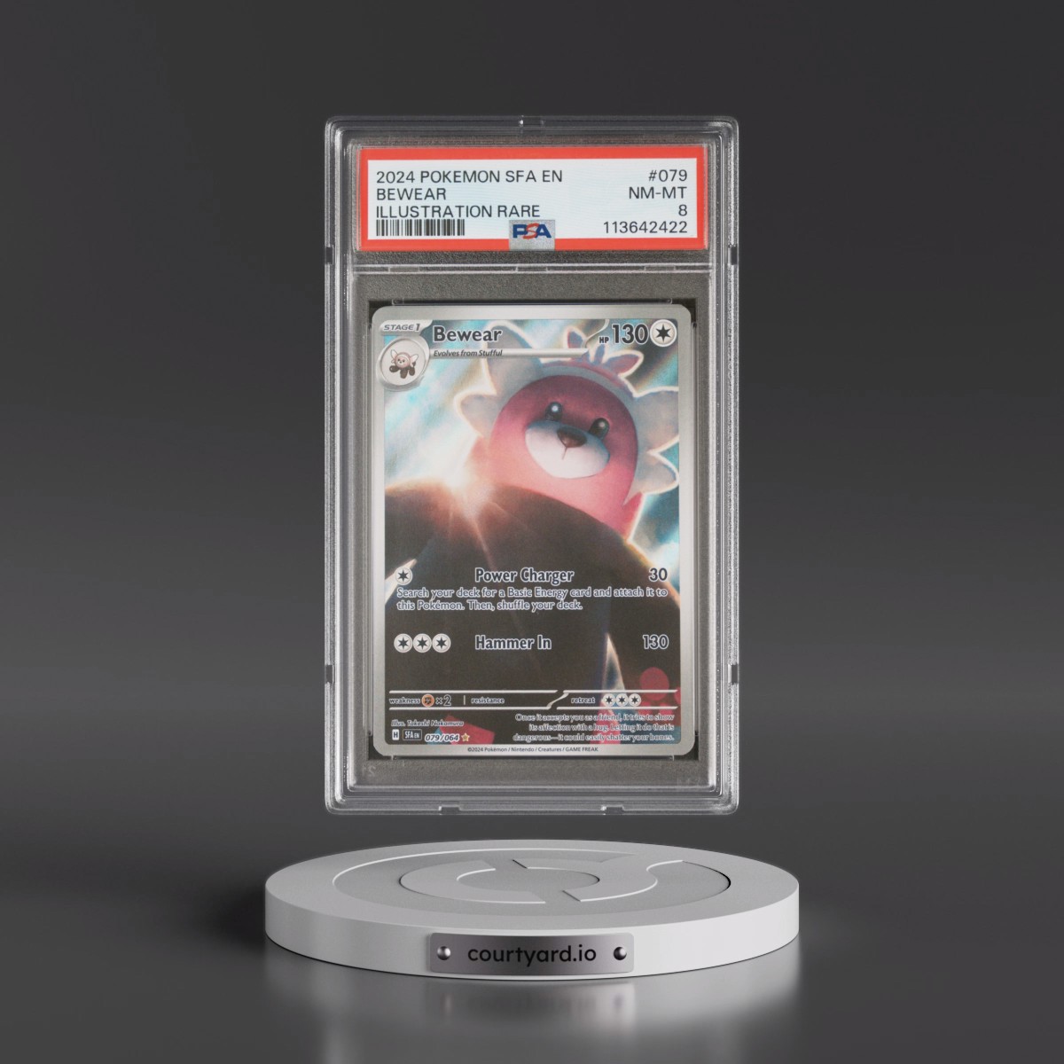 2024 Pokémon Sfa EN-Shrouded Fable #079 Bewear - Illustration Rare (PSA 8 NM-MT)