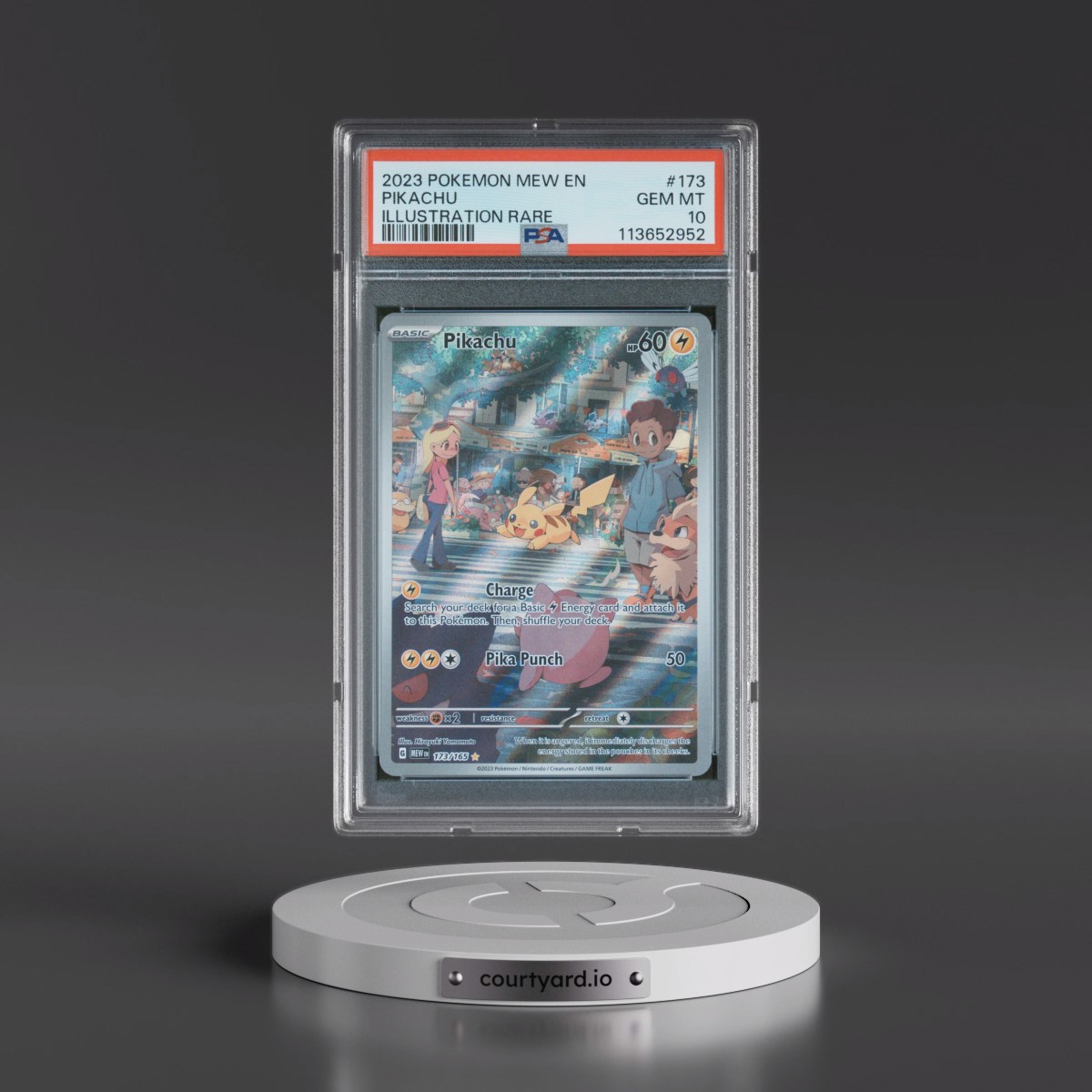 2023 Pokémon Mew EN-151 #173 Pikachu - Illustration Rare (PSA 10 GEM MINT)