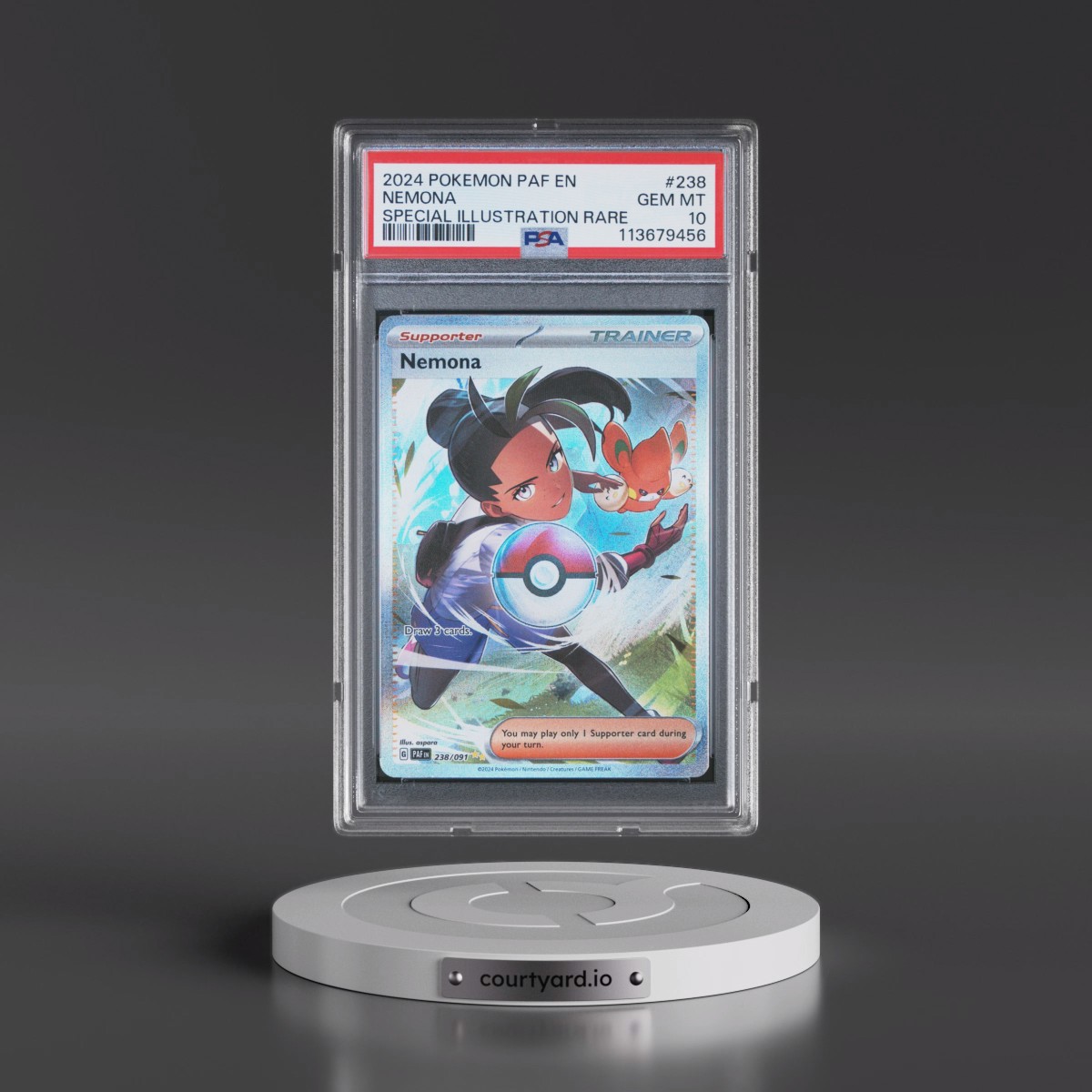 2024 Pokémon Paf EN-Paldean Fates #238 Nemona - Special Illustration Rare (PSA 10 GEM MINT)