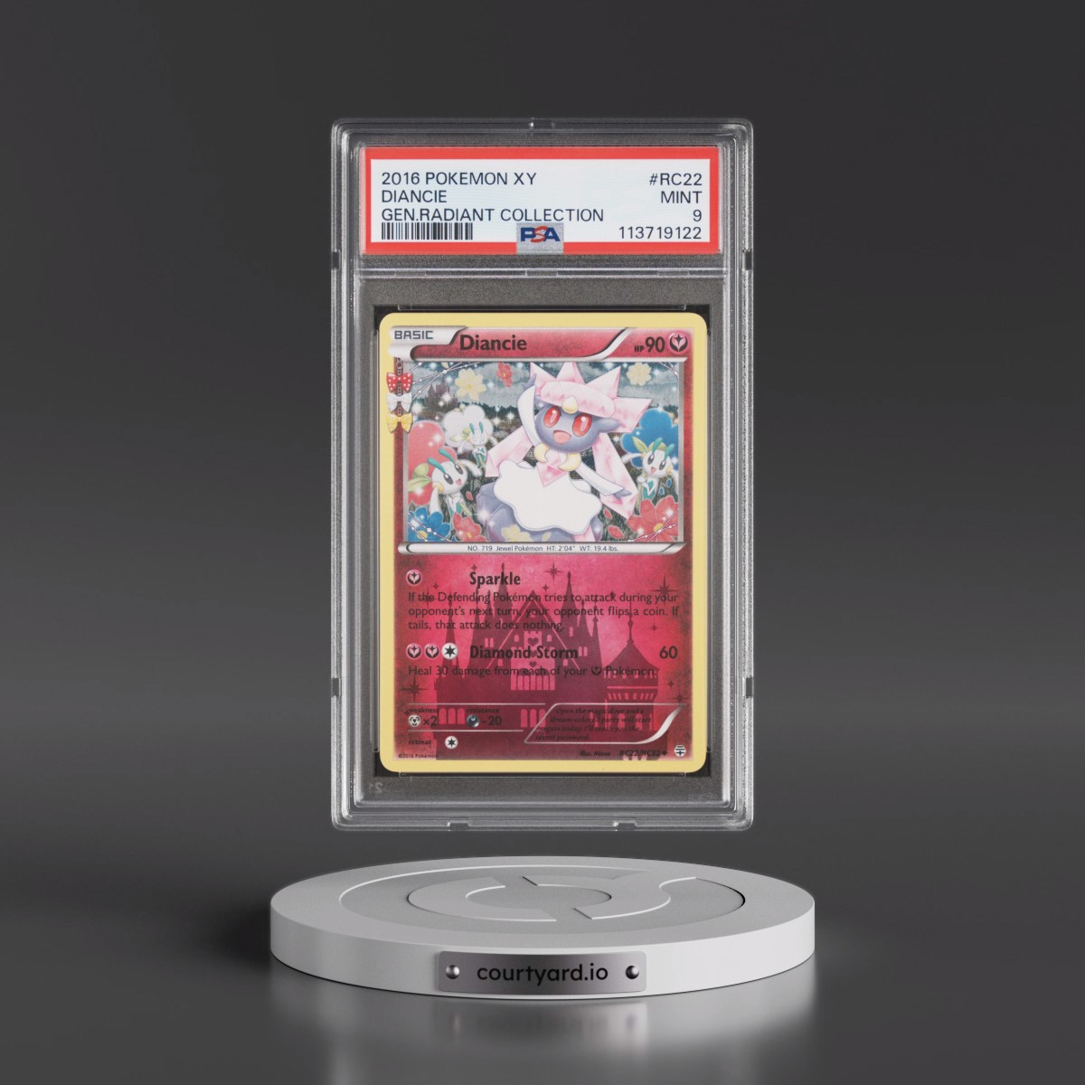 2016 Pokémon XY Generations Radiant Collection #RC22 Diancie (PSA 9 MINT)