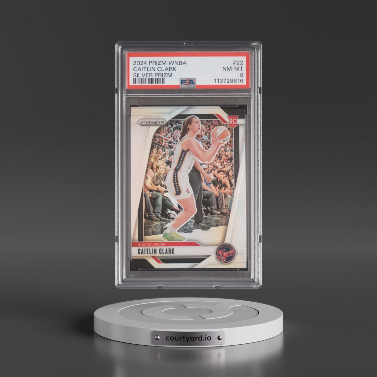 2024 Panini Prizm WNBA #22 Caitlin Clark - Silver Prizm (PSA 8 NM-MT)