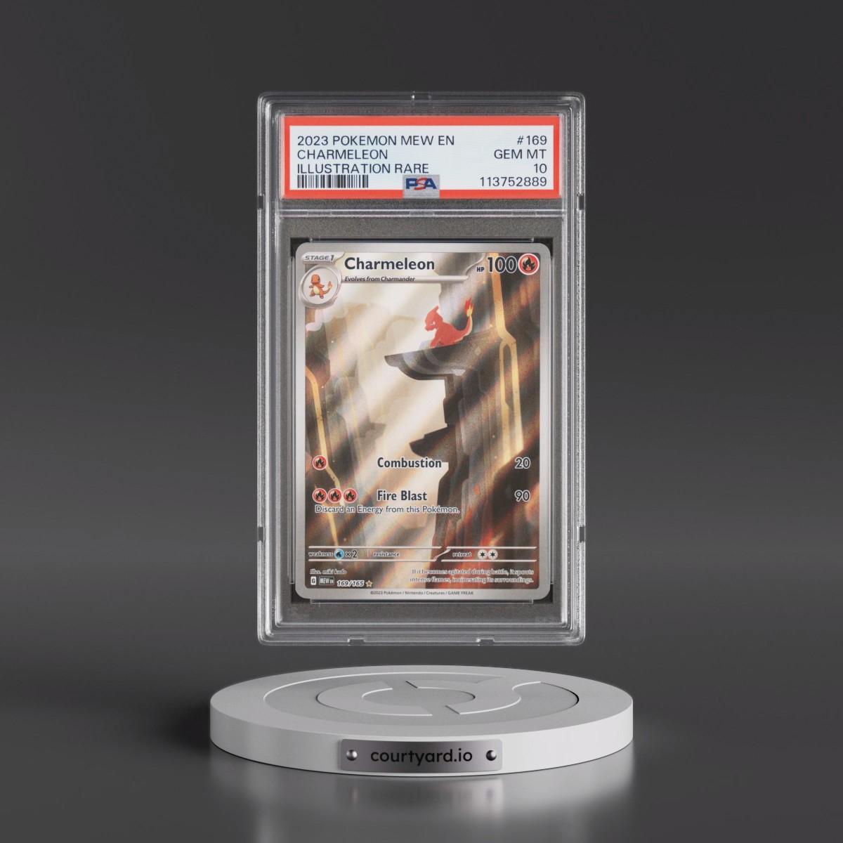 2023 Pokémon Mew EN-151 #169 Charmeleon - Illustration Rare (PSA 10 GEM MINT) - Photo
