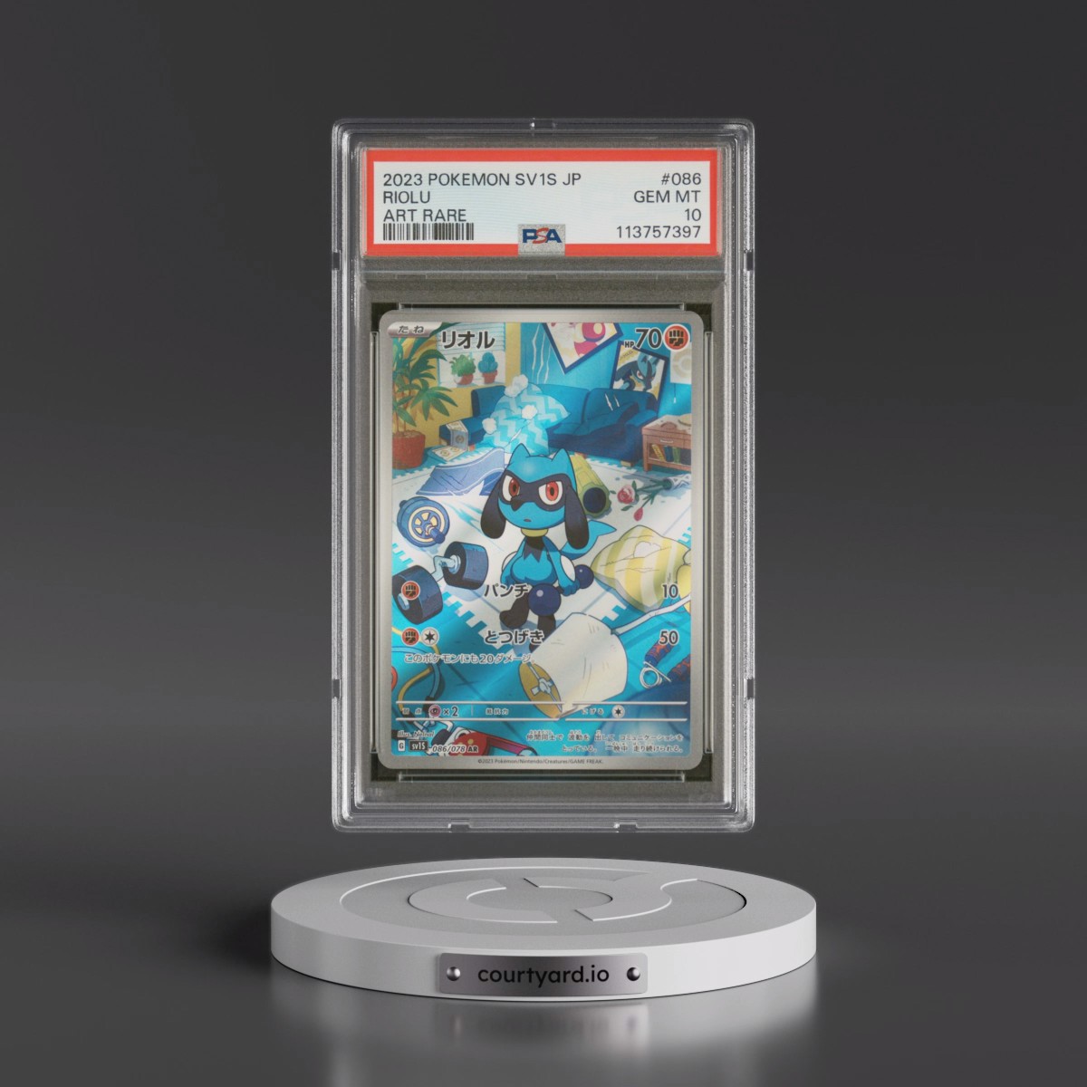 2023 Pokémon Sv1s-Scarlet EX #086 Riolu - Art Rare (PSA 10 GEM MINT)