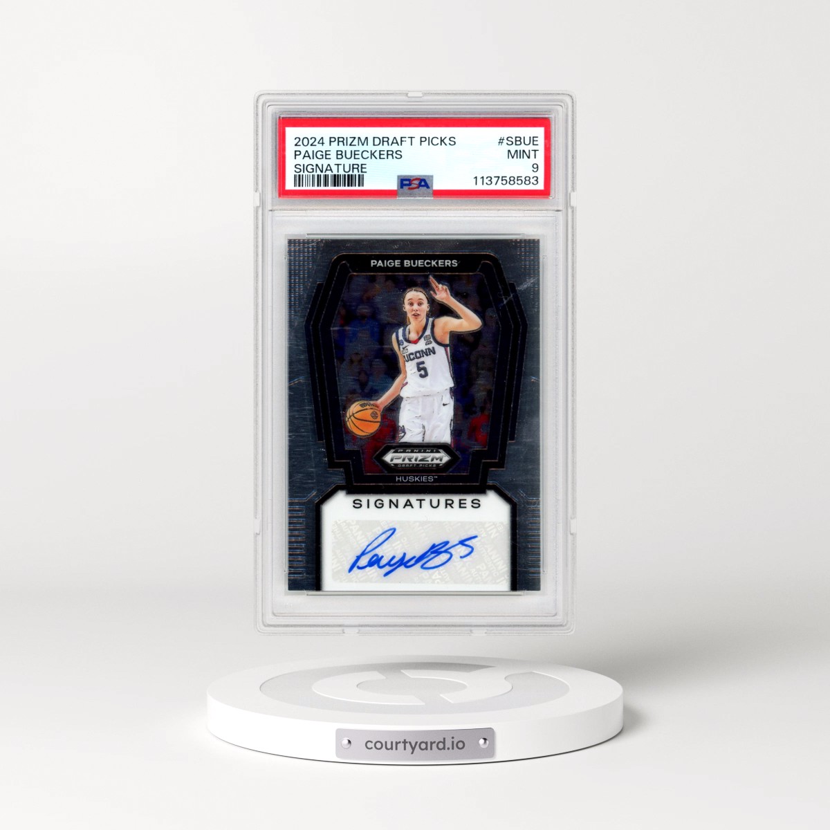 2024 Panini Prizm Draft Picks Signatures #SBUE Paige Bueckers (PSA 9 MINT)