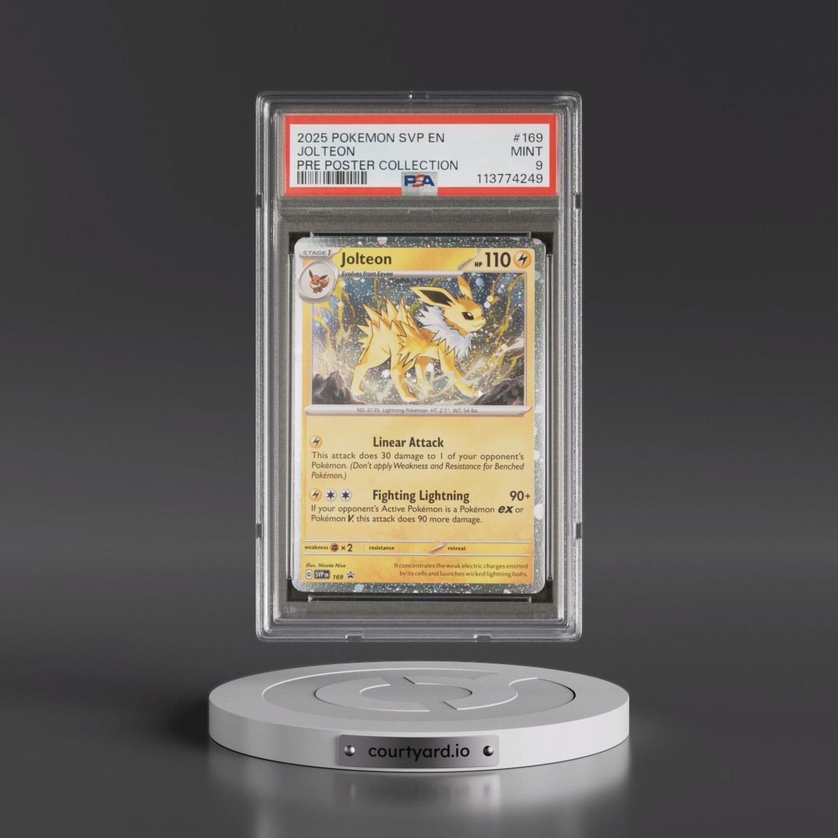 2025 Pokémon Svp EN-SV Black Star Promo #169 Jolteon - Prismatic Evolutions Poster Collection (PSA 9 MINT)