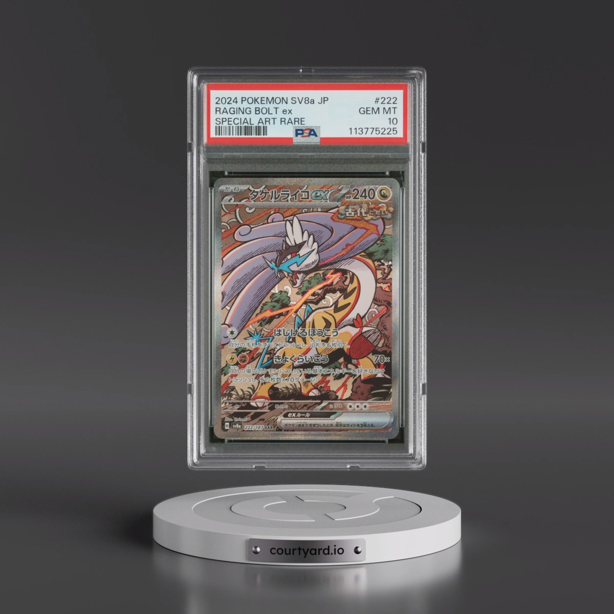 2024 Pokémon Sv8a-Terastal Fest EX #222 Raging Bolt EX - Holo Special Art Rare (PSA 10 GEM MINT)