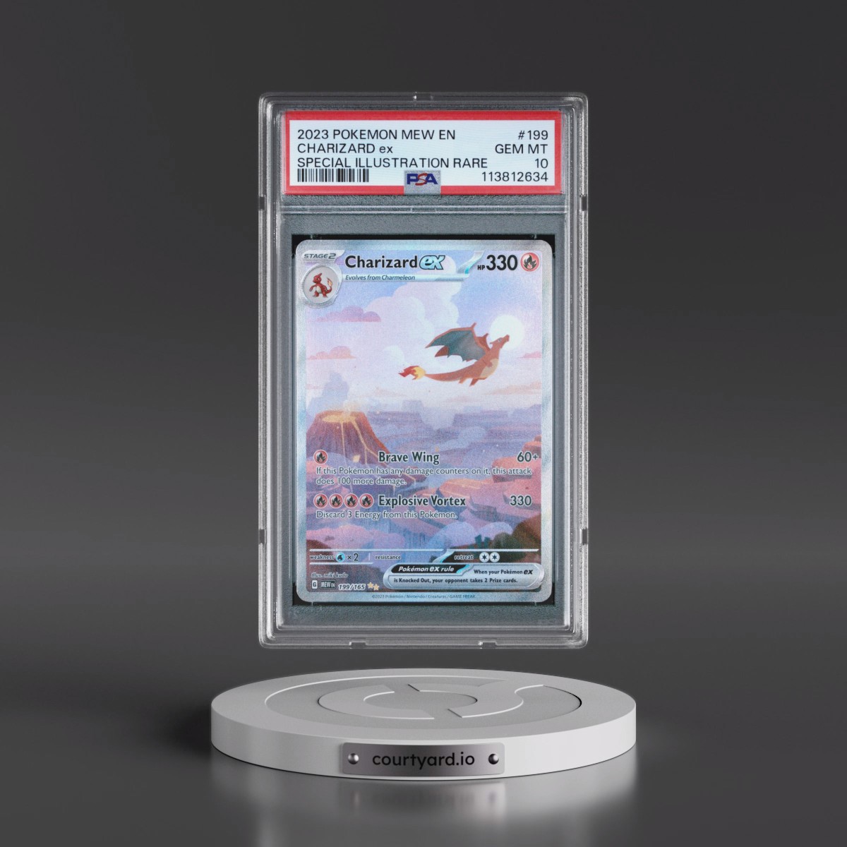 2023 Pokémon Mew EN-151 #199 Charizard EX - Holo Special Illustration Rare (PSA 10 GEM MINT)