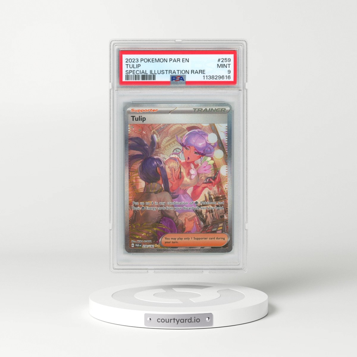 2023 Pokémon Par EN-Paradox Rift #259 Tulip - Special Illustration Rare (PSA 9 MINT)