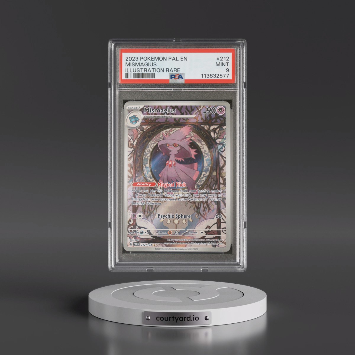 2023 Pokémon Pal EN-Paldea Evolved Mismagius - Illustration Rare #212 PSA 9