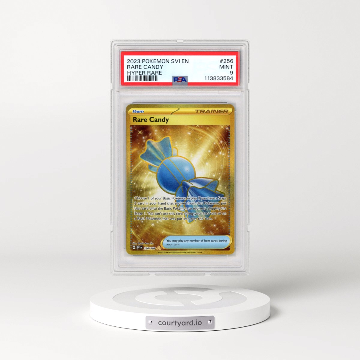 2023 Pokémon Svi EN-Scarlet & Violet #256 Rare Candy - Hyper Rare (PSA 9 MINT)