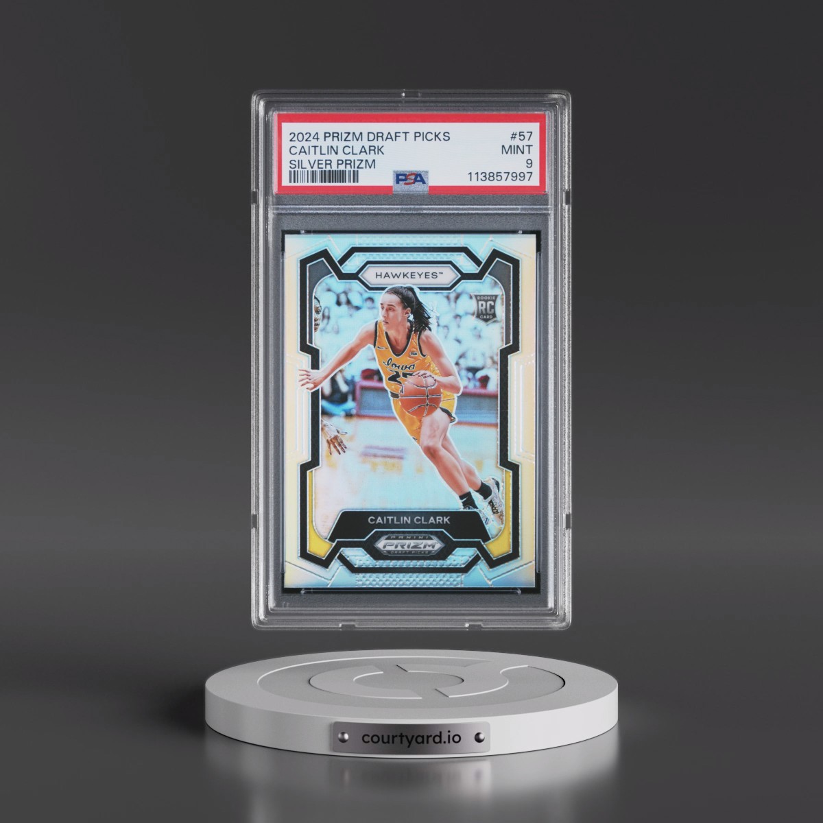 2024 Panini Prizm Draft Picks #57 Caitlin Clark - Silver Prizm (PSA 9 MINT)