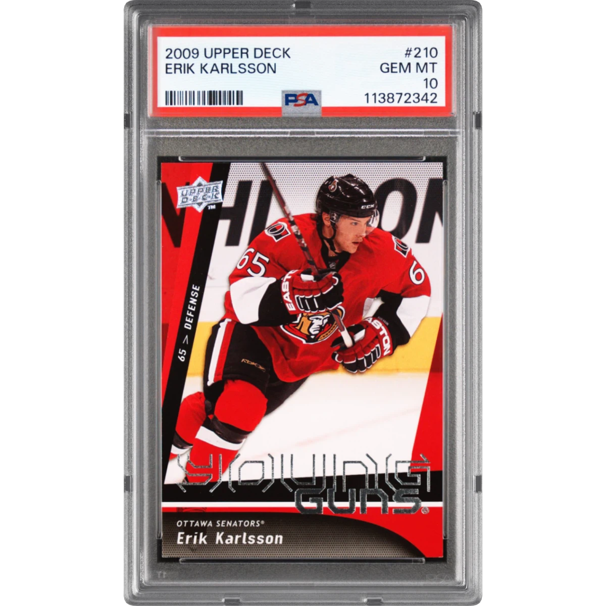 2009 Upper Deck #210 Erik Karlsson (PSA 10 GEM MINT)