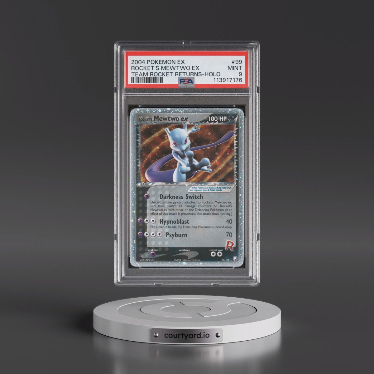 2004 Pokémon EX Team Rocket Returns #99 Rocket's Mewtwo EX - Holo Holo (PSA 9 MINT)