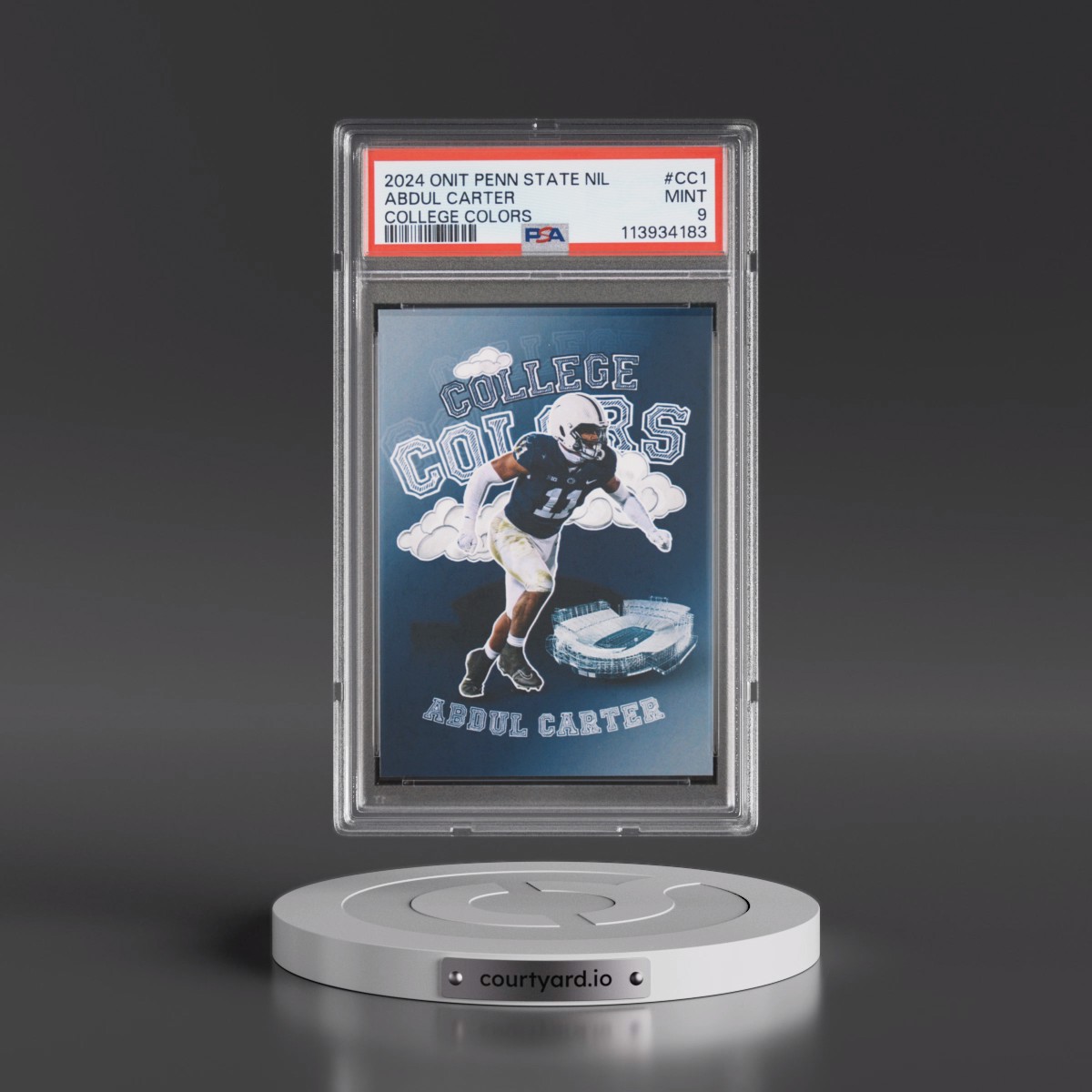 2024 Onit Penn State Nil College Colors #CC1 Abdul Carter (PSA 9 MINT)