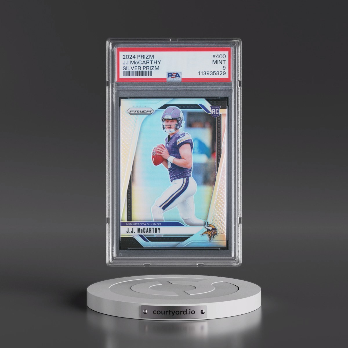 2024 Panini Prizm JJ McCarthy - Silver Prizm #400 PSA 9