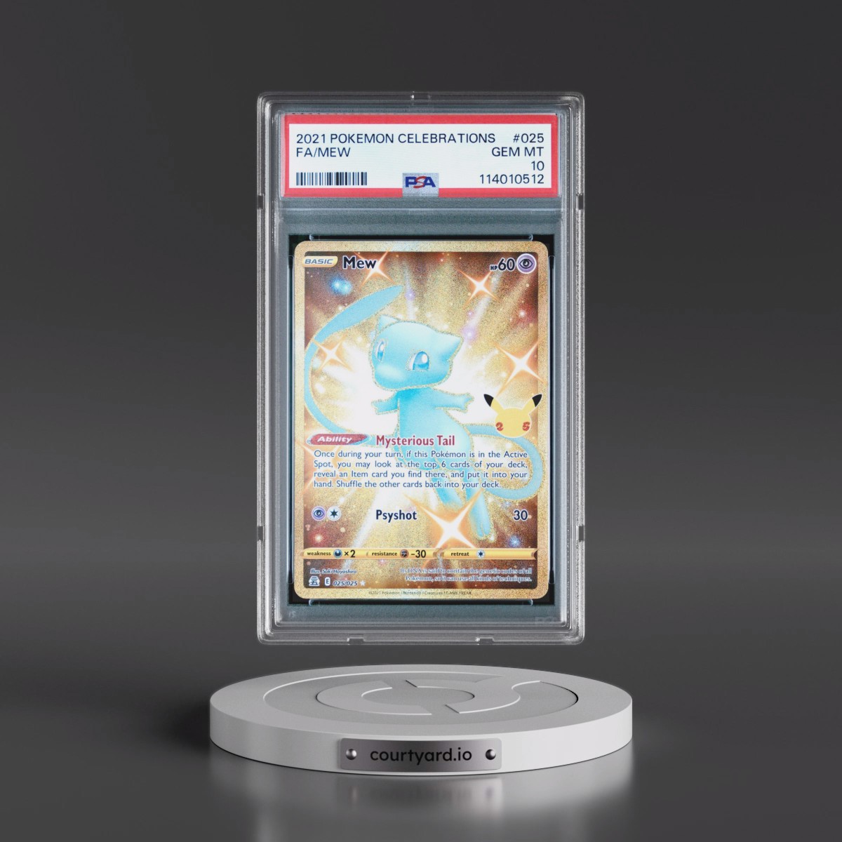 2021 Pokémon Celebrations #025 Mew - Full Art (PSA 10 GEM MINT)