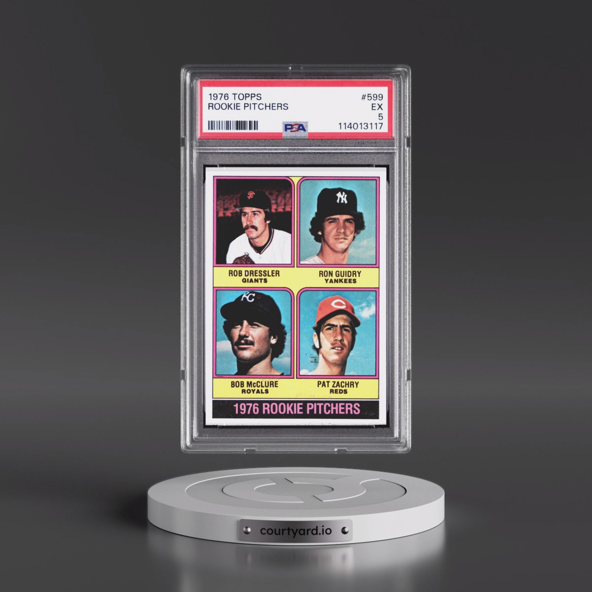 1976 Topps #599 Rookie Pitchers (PSA 5 EX)