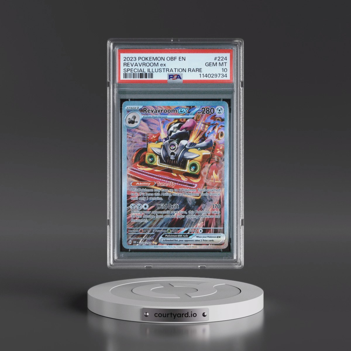 2023 Pokémon Obf EN-Obsidian Flames #224 Revavroom EX - Holo Special Illustration Rare (PSA 10 GEM MINT)