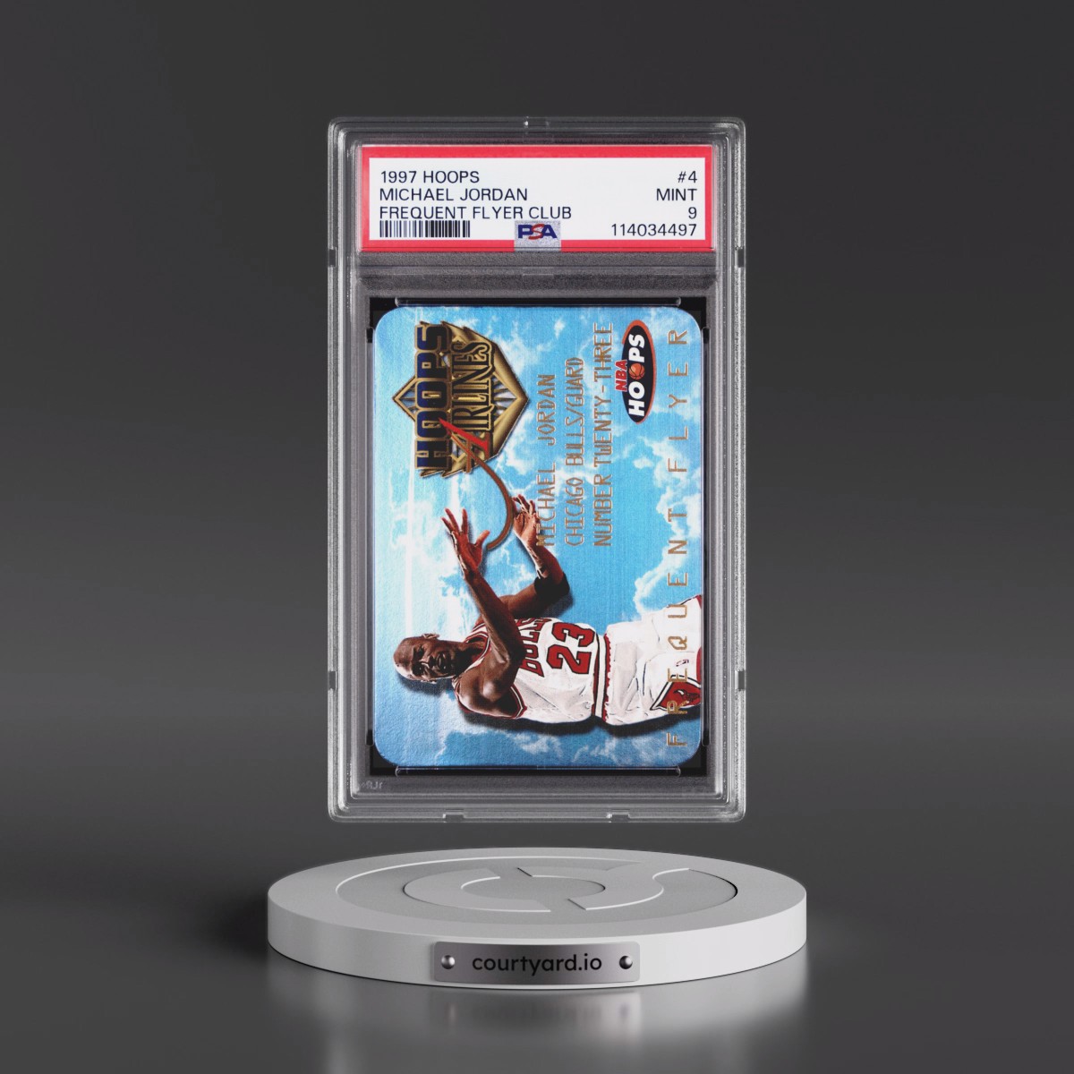 1997 Hoops Frequent Flyer Club #4 Michael Jordan (PSA 9 MINT)